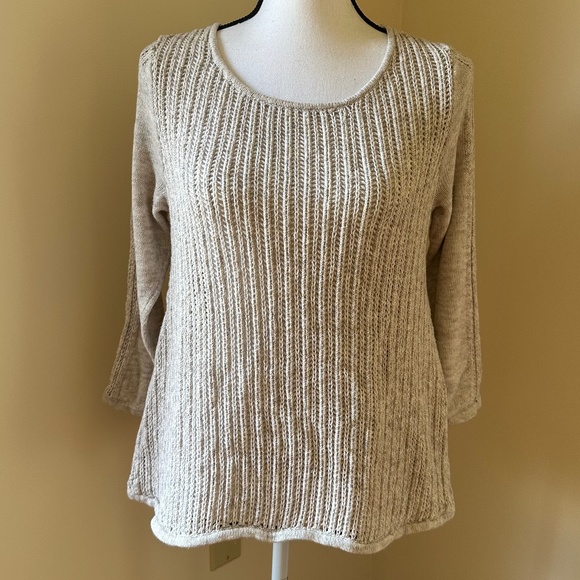 Lucky Brand Sweaters - **LUCKY BRAND* Tan Long Sleeve Knitted Sweater Size Small